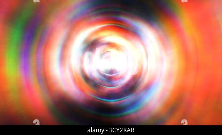 Vortex lumineux coloré créant un tunnel psychédélique abstrait Banque D'Images