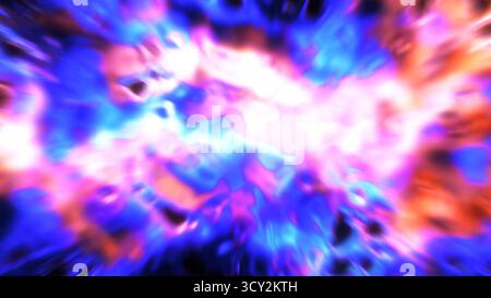 Abstraction éclatante de particules de lumière créant une nébuleuse colorée Banque D'Images