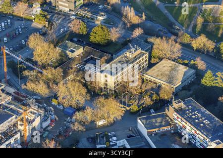 Vue aérienne, mairie de Gevelsberg, poste de police, Gevelsberg, Ruhr, Rhénanie-du-Nord-Westphalie, Allemagne, autorité, DE, Europe, vue aérienne, aérienne Banque D'Images
