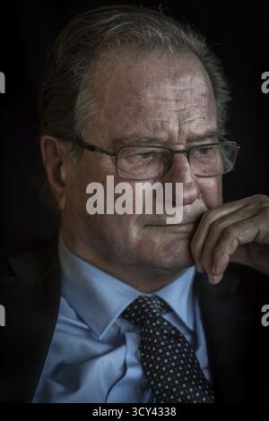 DEU Allemagne Berlin ancien ministre allemand des Affaires étrangères Klaus Kinkel lors d'une interview dans taz.die tageszeitung Banque D'Images