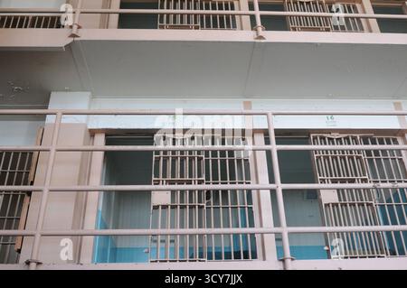 Prison d'Alcatraz, une île célèbre située dans la baie de San Francisco, en Californie. Banque D'Images