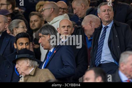 Ibrox Stadium, Glasgow, Royaume-Uni. 18 octobre 2025. Scottish Premiership Football, Rangers versus Dundee United ; Patrick Stewart de Rangers Credit : action plus Sports/Alamy Live News Banque D'Images