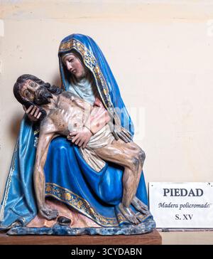 Piedad. Iglesia Gótica de Santa María la Real. Sasamón. Burgos. Castilla León. España Banque D'Images