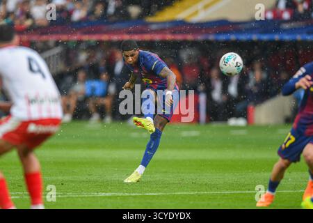 Barcelone, Espagne. 18 octobre 2016. FC BARCELONE vs GIRONA FC 18 octobre 2025 lors du match entre FC Barcelone et Girona FC correspondant à la neuvième journée de la Liga EA Sports au stade Olimpic Lluis Companys de Montjuïc à Barcelone, Espagne. Crédit : Rosdemora/Alamy Live News Banque D'Images