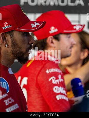 Austin, Texas, États-Unis, 18 octobre 2025, Lewis Hamilton, Ferrari, lors de la Journée de qualification F1, Copyright : Filip Skripko/Alamy Live News Banque D'Images