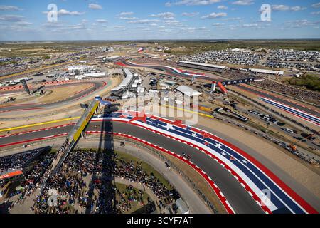 Austin, États-Unis. 18 octobre 2025. Les pilotes s'affrontent lors de la séance de qualification pour le Grand Prix de formule 1 des États-Unis, à Austin, Texas, aux États-Unis, Oct. 18, 2025. crédit : Song Haiyuan/Xinhua/Alamy Live News Banque D'Images
