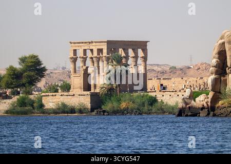Ancien temple égyptien Philae à Assouan, Égypte Banque D'Images
