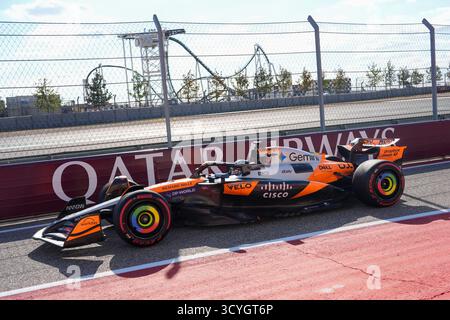 Austin, États-Unis. 18/10/2025. Oscar Piastri, australien, pilote la McLaren F1 Team MCL39 Mercedes (81), lors du Formula 1 MSC Cruises United States Grand Prix 2025. Crédit : Alessio Morgese / Alamy Live news Banque D'Images