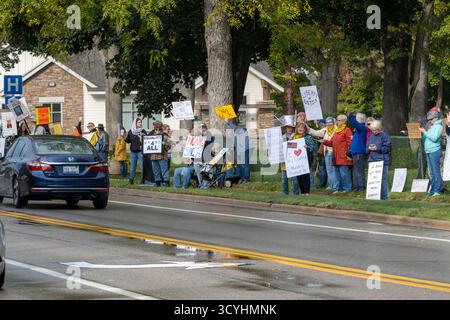 No Kings Rally, Greenville Michigan, USA, 18 octobre 2025 Banque D'Images