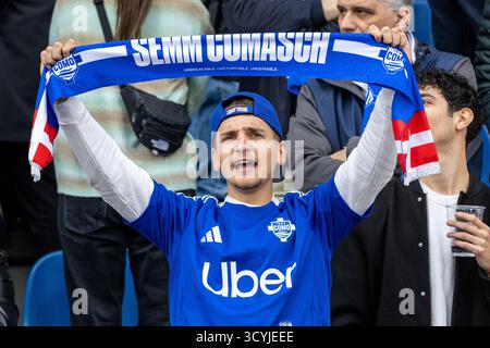 Côme, Italie. 19 octobre 2025. Como supporter en tribune lors de la série A match Como 1907 vs Juventus FC - Como 19 octobre 2025 Banque D'Images