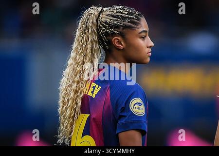 Barcelone, Espagne, Espagne. 19 octobre 2025. Sydney SCHERTENLEIB de Barcelone lors du match de Liga F entre le FC Barcelone et le Granada CF à Estadi Johan Cruyff le 19 octobre 2025 à Barcelone, Espagne. (Crédit image : © Matthieu Mirville/ZUMA Press Wire) USAGE ÉDITORIAL SEULEMENT ! Non destiné à UN USAGE commercial ! Crédit : ZUMA Press, Inc/Alamy Live News Banque D'Images