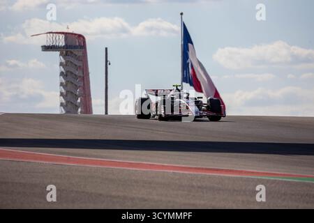 Austin, Texas, États-Unis, 18 octobre 2025, Oliver Bearman, Haas F1 Team, lors de la Journée de qualification F1, Copyright : Filip Skripko/Alamy Live News Banque D'Images