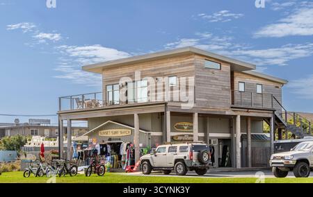 sunset surf shack à montauk, ny Banque D'Images