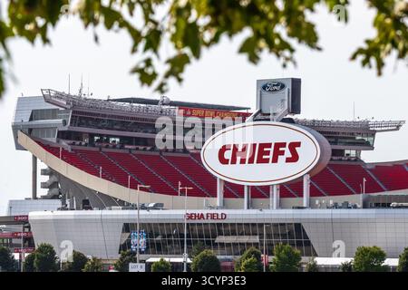 Arrowhead Stadium, stade des Kansas City Chiefs, à Kansas City, Missouri. (ÉTATS-UNIS) Banque D'Images
