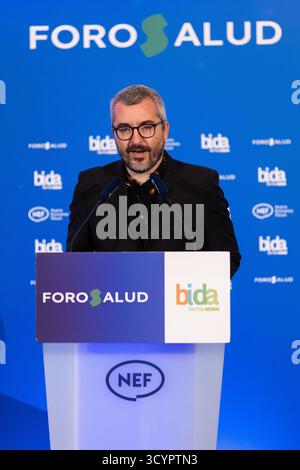 Madrid, Madrid, Espagne. 20 octobre 2025. Le Secrétaire d'État à la santé, JAVIER PADILLA BERNALDEZ, a participé au Forum sur la santé à Madrid. (Crédit image : © Ignacio Lopez Isasmendi/ZUMA Press Wire) USAGE ÉDITORIAL SEULEMENT ! Non destiné à UN USAGE commercial ! Banque D'Images