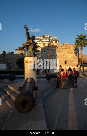 21.09.2024, Albanie, Durres, Durres - Monument au soldat et héros national albanais Mujo Ulqinaku (résistance contre l'invasion italienne en 193 Banque D'Images