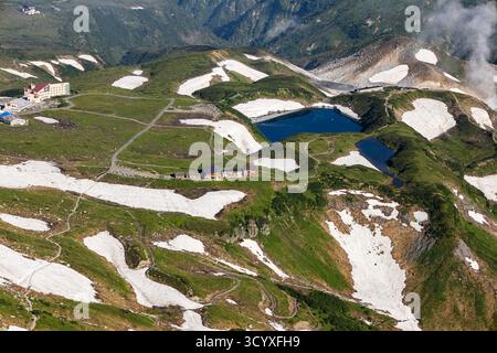 Montagnes Tateyama (Mont Tate), vue sur les montagnes de Mrodoudaira, du pic du sanctuaire Oyama, montagnes Hida, ville de Tateyama, Toyama, Japon, Asie Banque D'Images