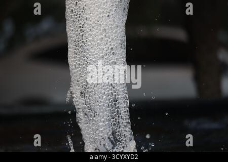 Capture à grande vitesse des bulles des fontaines d'eau Banque D'Images