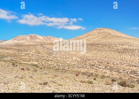 Paysage désertique, Fuerteventura, Îles Canaries, Espagne Banque D'Images