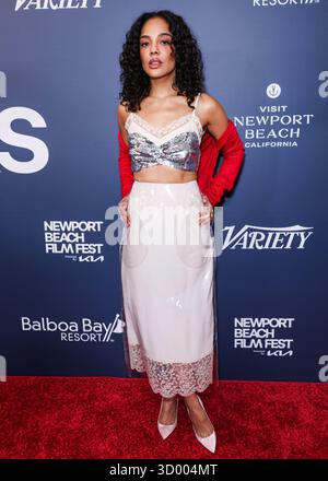 NEWPORT BEACH, COMTÉ D'ORANGE, CALIFORNIE, États-Unis - 19 OCTOBRE : L'actrice et musicienne américaine Tessa Thompson arrive à la 26e édition du Newport Beach film Festival Honors and Variety's 10 Actors to Watch qui se tient au Balboa Bay Resort le 19 octobre 2025 à Newport Beach, comté d'Orange, Californie, États-Unis. (Photo de Xavier Collin/image Press Agency) Banque D'Images