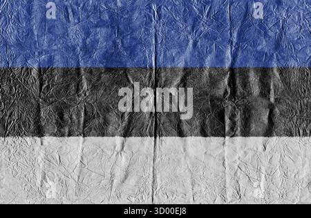 Estonie drapeau sur papier Estonie drapeau sur papier en gros plan Banque D'Images