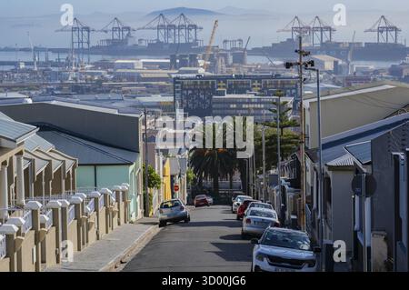 Port du Cap, port industriel et quai à conteneurs au Cap Afrique du Sud Port du Cap, port industriel et quai à conteneurs au Cap S Banque D'Images