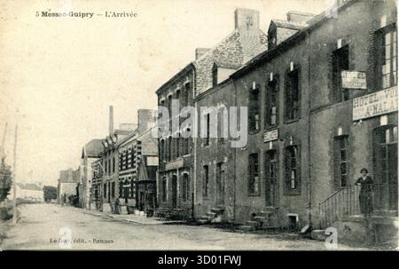 Guipry-Messac Département français : 35 - Ille-et-Vilaine région : Bretagne carte postale vintage, fin 19ème - début 20ème siècle Banque D'Images