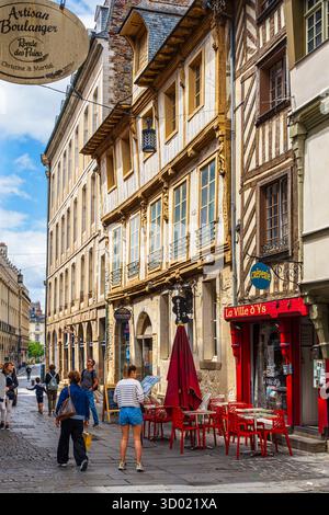 France, Ille-et-Vilaine, Rennes, centre historique, rue Saint-Georges, ancien hôtel Moussaye du XVIIe siècle Banque D'Images