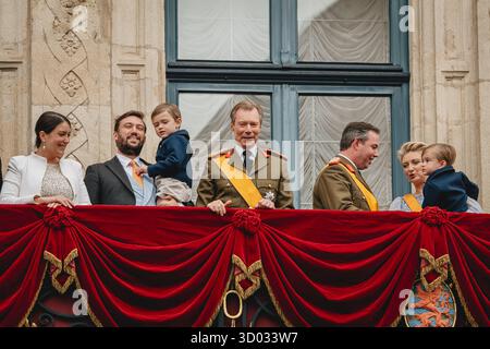 LUXEMBOURG - 3 octobre 2025 : reportage de l'historique Trounwiessel, célébrations de l'adhésion du nouveau Grand-Duc de Luxembourg Banque D'Images