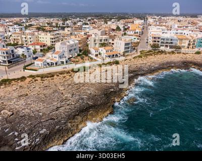Colònia de Sant Jordi, municipalité de Las Salinas, Majorque, Îles Baléares, Espagne Banque D'Images