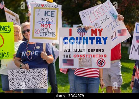 No Kings Rally, Mount Vernon OH Banque D'Images