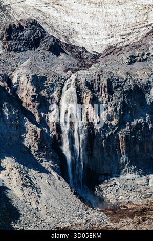 Cascade glaciaire ; Mont Rainier ; 14,411' ; stratovolcan ; chaîne des Cascades; parc national de Mount Rainier ; Washington ; États-Unis Banque D'Images