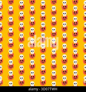 Happy Halloween Seamless Pattern Illustration de Vecteur