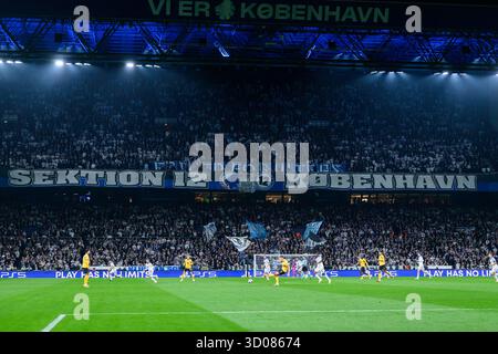 Copenhague, Danemark. 21 octobre 2025. Le stade Parken vu lors du match de Ligue des champions de l'UEFA entre le FC Copenhague et le Borussia Dortmund à Copenhague. Crédit : Gonzales photo/Alamy Live News Banque D'Images