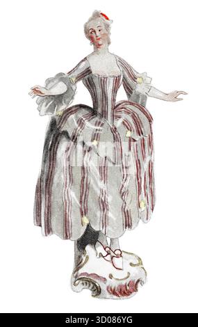 Trachten nach Porzellanfiguren in Deutschland und Österreich, Rokoko, Höchst und Frankenthal, 1760, Historisch, authentisch, restaurierte numérique Repr Banque D'Images