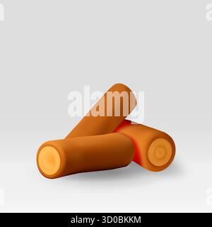 Icône pile 3D de journaux Illustration de Vecteur