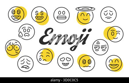 Affiche emoji. Illustration vectorielle Illustration de Vecteur