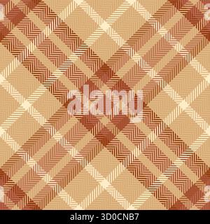 Tartan à carreaux de fond italien, texture de contrôle vectoriel punk. Tissu de motif exotique textile sans couture dans la palette de couleurs de bois orange et burly. Illustration de Vecteur