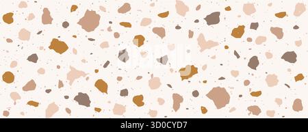 Motif Terrazzo tacheté. Texture de pierre de granit. Fond abstrait pour le design d'intérieur, papier peint, grès, papier d'emballage. Vecteur vintage Illustration de Vecteur