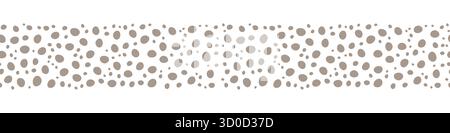 Bannière simple monochrome avec des cercles gris chaotiques en forme de cailloux Illustration de Vecteur