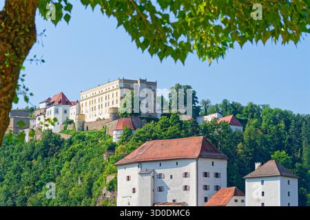Veste Oberhaus, un château sur la rive gauche du Danube, Passau, Bavière, Allemagne Banque D'Images