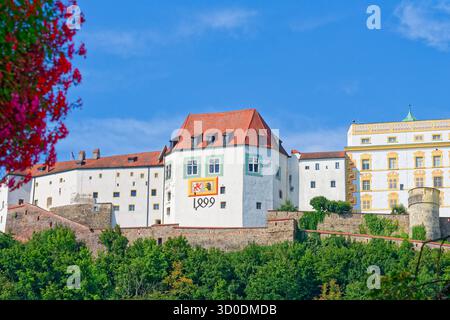 Veste Oberhaus, un château sur la rive gauche du Danube, Passau, Bavière, Allemagne Banque D'Images