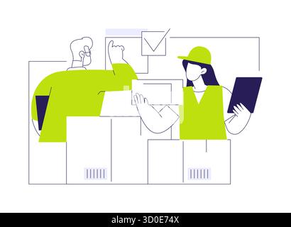 Illustration vectorielle de concept abstraite d'audit d'entrepôt. Illustration de Vecteur