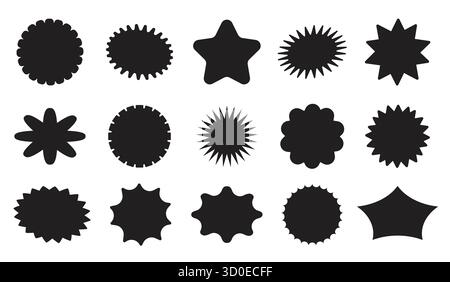 Étiquette de vente vierge et illustration vectorielle de forme de badge pour le marketing, les affaires et les projets de conception Illustration de Vecteur