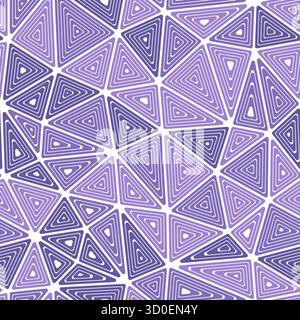 Un fond géométrique minimal avec des triangles de grande taille avec de multiples triangles intérieurs répétés, présentés dans un style monotone. Illustration de Vecteur