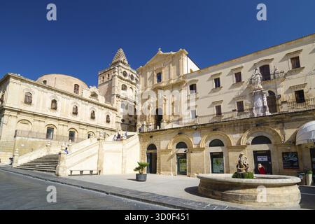 Noto, Italie - 14 septembre 2015 : vue sur l'église de Saint François Immaculé en Noto, Italie Banque D'Images