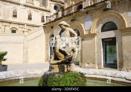 Noto, Italie - 14 septembre 2015 : vue sur l'église de Saint François Immaculé en Noto, Italie Banque D'Images
