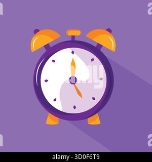 icône vectorielle d'horloge de dessin animé..parfait pour des concepts tels que le réveil ou la gestion du temps Illustration de Vecteur