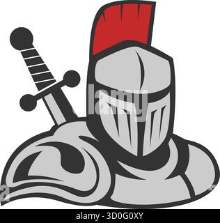 Illustration de conception d'image de logo Gladiator Illustration de Vecteur