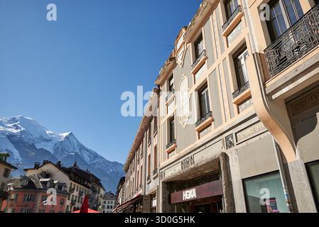 Innenstadt von Chamonix-Mont-Blanc Banque D'Images